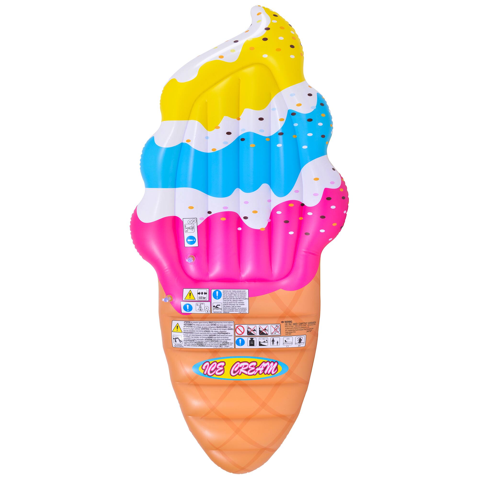 5.5ft. Inflatable Pink & Blue Jumbo Ice Cream Cone Pool Float